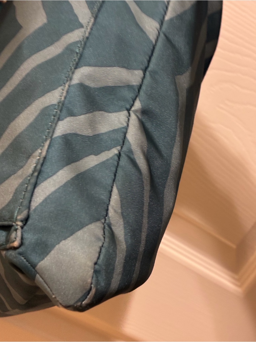 Coach Teal Zebra-Print nylon Crossbody Shoulder Bag - Picture 10 of 10